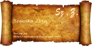 Szecska Zita névjegykártya